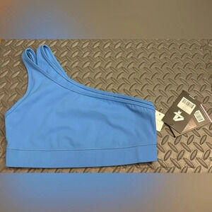 NWT 4 FourLaps Womens Solo Bra Cornflower One‎ Shoulder Size Medium Nylon Lycra